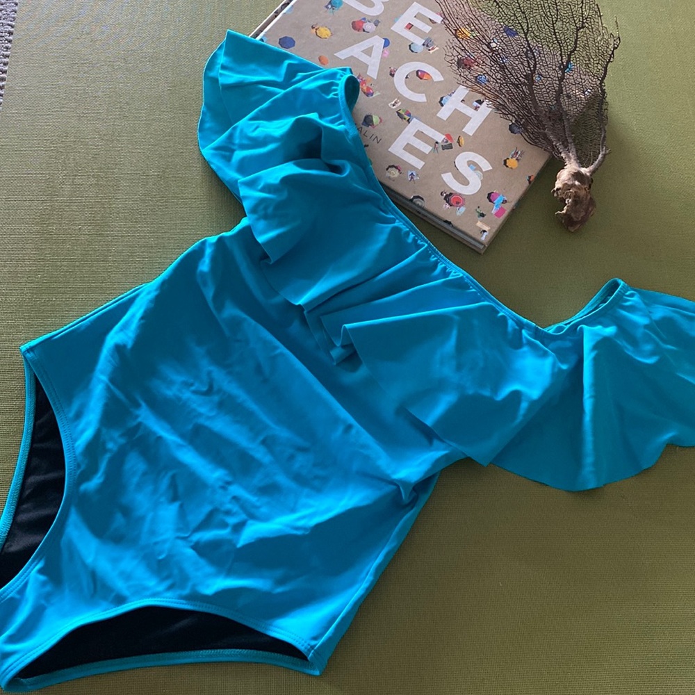 Ladies One Piece Off The Shoulders Bathing Suit